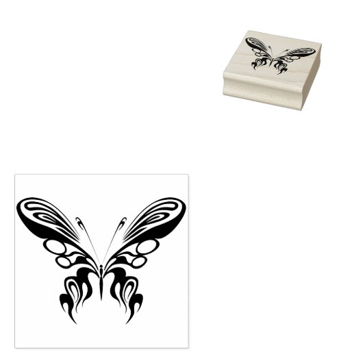 Tribal-Schmetterling-Briefmarke für abstrakte Kuns Gummistempel (Stempel)