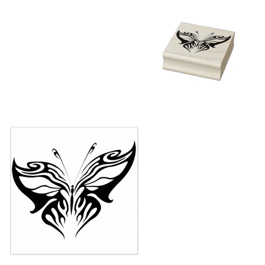 Tribal-Schmetterling-Briefmarke für abstrakte Kuns Gummistempel (Stempel)