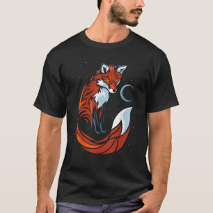 Tribal-Schwanz-Fuchs Grafikdesign  T-Shirt
