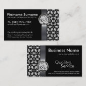 Tribal Schwarz-weiß Batik mit Logos Business Cards Visitenkarte (Vorne/Hinten)