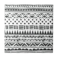 Tribal Schwarz-weiß Moderne Abstrakte Formen