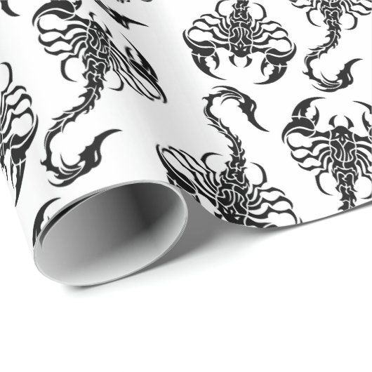 Tribal Scorpion Art Geschenkpapier (Rolleneckpunkt)