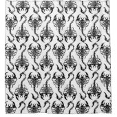 Tribal Scorpion Black and White Pattern Duschvorhang (Vorderseite)
