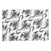 Tribal Scorpion Black and White Pattern Kissenbezug (Vorderseite-Rechts)