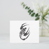 Tribal Scorpion Tattoo Design Postkarte (Stehend Vorderseite)