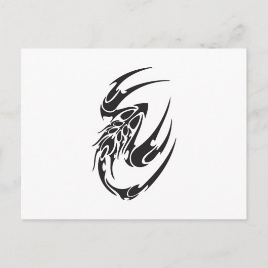Tribal Scorpion Tattoo Design Postkarte (Vorderseite)