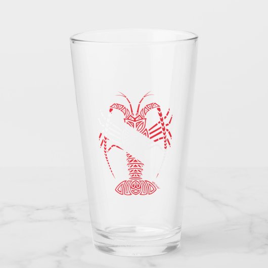 Tribal Scuba Flag Spiny Lobster Glas (Vorderseite)