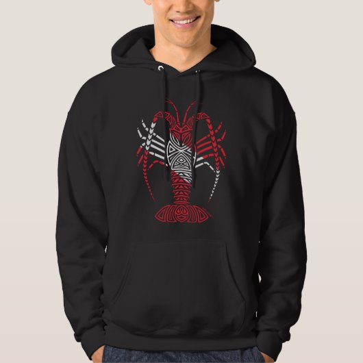 Tribal Scuba Flag Spiny Lobster Hoodie (Vorderseite)