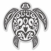 Tribal Sea Turtle Aufkleber (Vorderseite)