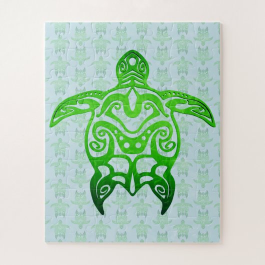 Tribal Sea Turtle Honu Puzzle (Vertikal)