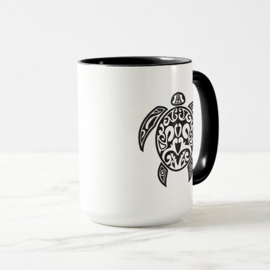 Tribal Sea Turtle Tasse (VorderseiteRechts)