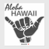 TRIBAL SHAKA (Hang LOOSE) - ALOHA HAWAII Blk Aufkleber (Blatt)