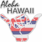 TRIBAL SHAKA (HANG LOOSE) ALOHA HAWAII HIFLAG TRBL AUFKLEBER (Vorderseite)