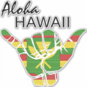 TRIBAL SHAKA (HANG LOOSE) ALOHA HAWAII KANAKA LT AUFKLEBER (Vorderseite)