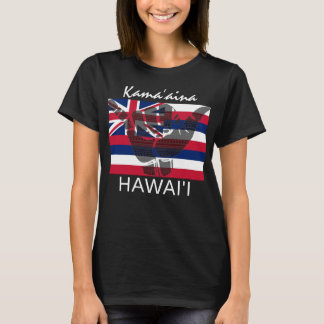 TRIBAL SHAKA (HANG LOOSE) Kamaāina HI FLAG BG T-Shirt