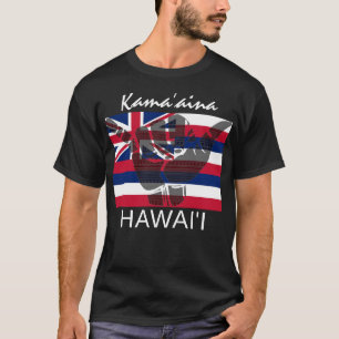 TRIBAL SHAKA (HANG LOOSE) Kamaāina HI FLAG BG T-Shirt
