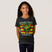 TRIBAL SHAKA (HANG LOOSE) Kānaka Maoli HI FLAG BG T-Shirt (Vorne ganz)