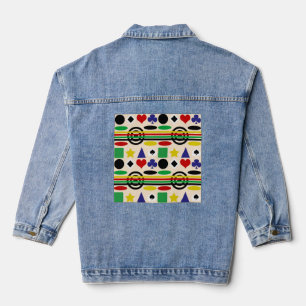 Tribal skandinavisches Muster Jeansjacke