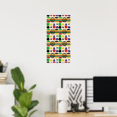 Tribal skandinavisches Muster Poster (Heimbüro)