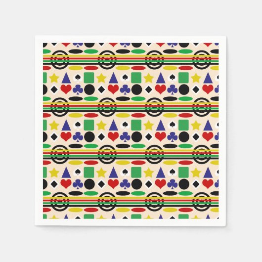 Tribal skandinavisches Muster Serviette (Vorderseite)