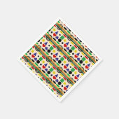 Tribal skandinavisches Muster Serviette (Ecke)