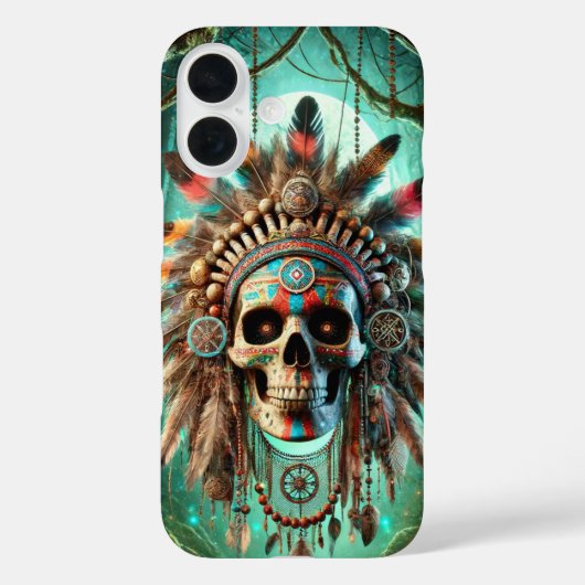 Tribal Skull Case-Mate iPhone Hülle (Rückseite)