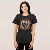 Tribal Skull Collection Tri-Blend Shirt (Vorderseite voll)