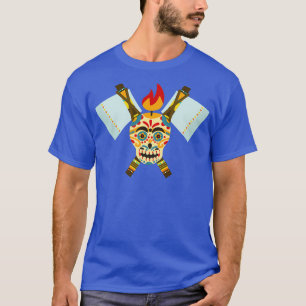 Tribal Skull Dual Ax 2 T-Shirt