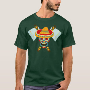 Tribal Skull Dual Ax 7 T-Shirt