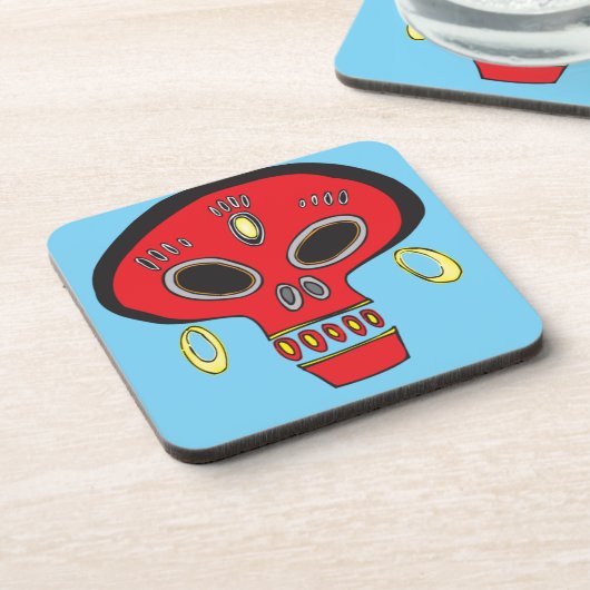 Tribal Skull Getränkeuntersetzer (Linke Seite)