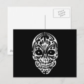 Tribal Skull Postkarte (Vorne/Hinten)