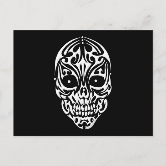 Tribal Skull Postkarte (Vorderseite)