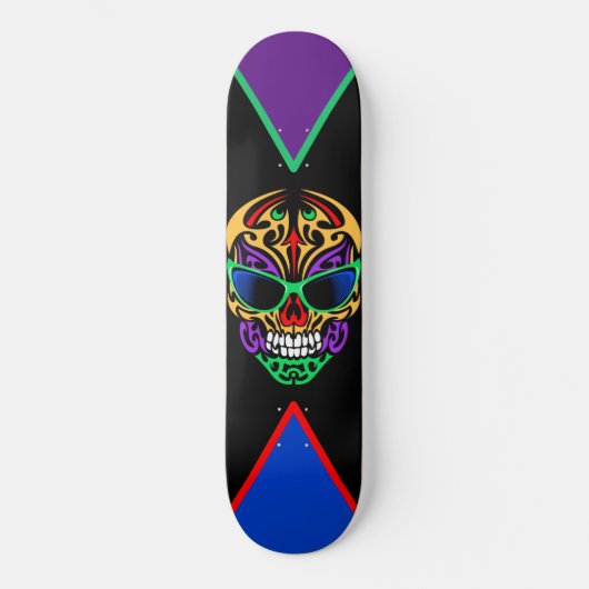 Tribal Skull Skateboard (Vorderseite)