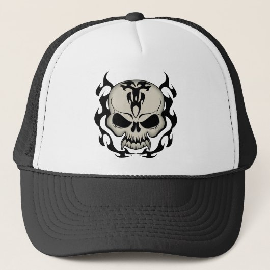 Tribal Skull Truckerkappe (Vorderseite)