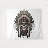 Tribal Skull Wandteppich (Vorderseite (Horizontal))