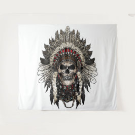 Tribal Skull Wandteppich