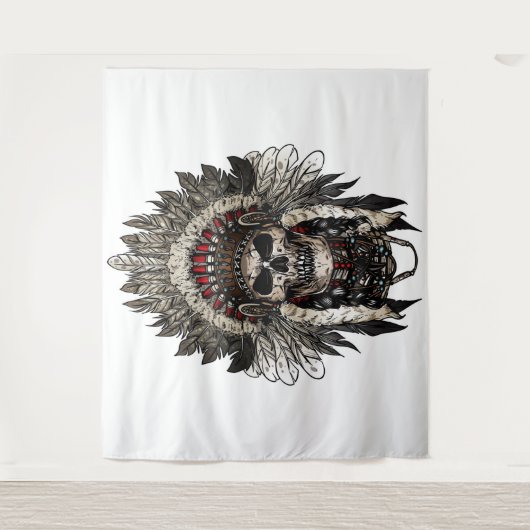 Tribal Skull Wandteppich (Vorderseite)