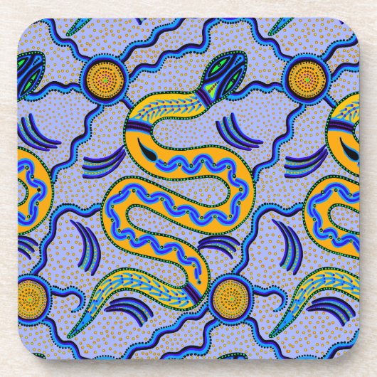 Tribal Snake Getränkeuntersetzer (Vorderseite)