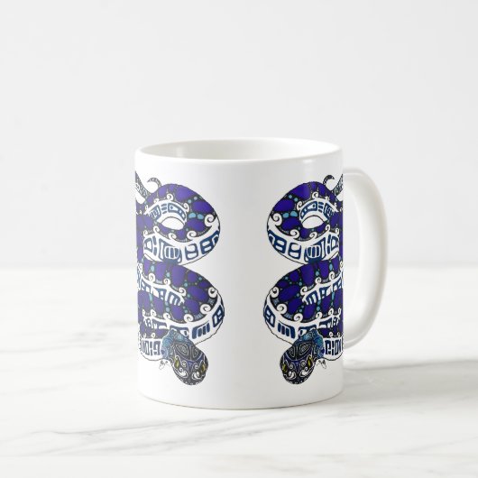 Tribal Snake Kaffeetasse (VorderseiteRechts)