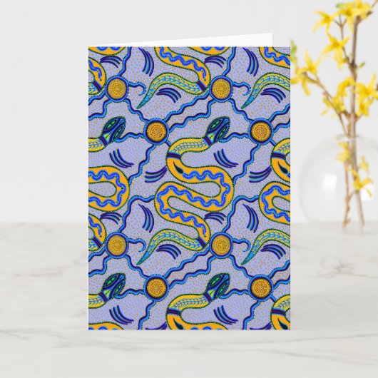 Tribal Snake Karte (Gelbe Blume)
