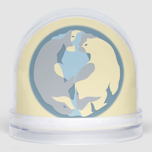 Tribal Snow Globe Custom Spirit Nature Snow Globes Schneekugeln (Vorderseite)