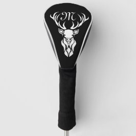 Tribal Snow Stag White Silhouette Golf Headcover