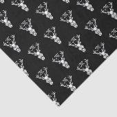 Tribal Snow Stag White Silhouette Seidenpapier (Ausschnitt)