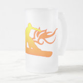 Tribal-Snowboard Mattglas Bierglas (VorderseiteRechts)