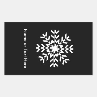 Tribal Snowflake Geometrie Weihnachten Rechteckiger Aufkleber