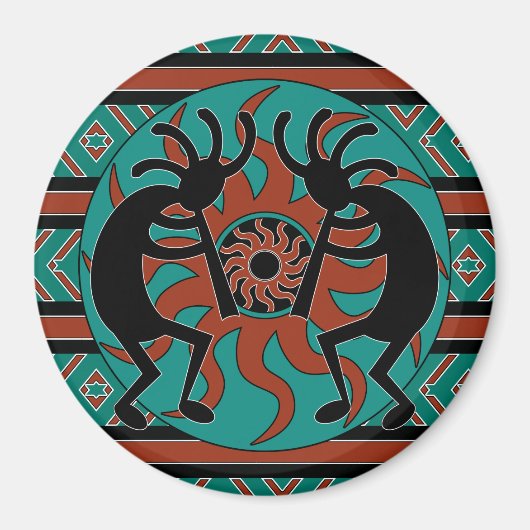Tribal Southwestern Design Kokopelli Magnet (Vorne)