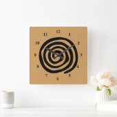 Tribal-Spiralwirbel Quadratische Wanduhr (Zuhause)