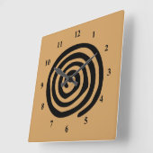 Tribal-Spiralwirbel Quadratische Wanduhr (Winkel)