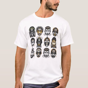 Tribal Spirit Afrikanische Masken T-Shirt