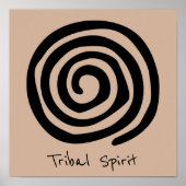 Tribal Spirit Slogan Spiral Petroglyph Stamm Poster (Vorne)